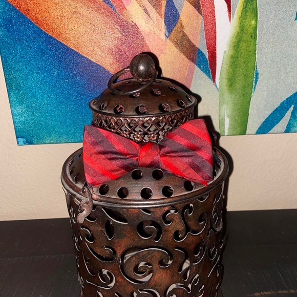 Men’s red black bow tie formal vintage Macys accessory going out street wear y2k - Picture 6 of 7